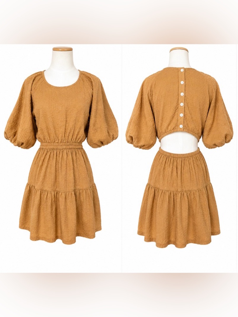 Madewell Textured Gauze Cutout Back Mini Dress Size PM
